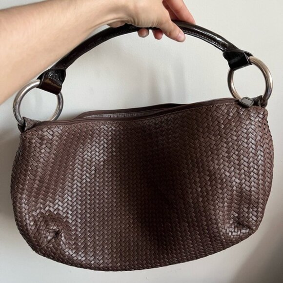 Sequoia Vegan Leather intrecciato Woven Handbag - Picture 5 of 7